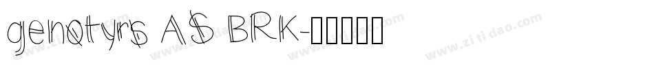 genotyrs AS BRK字体转换